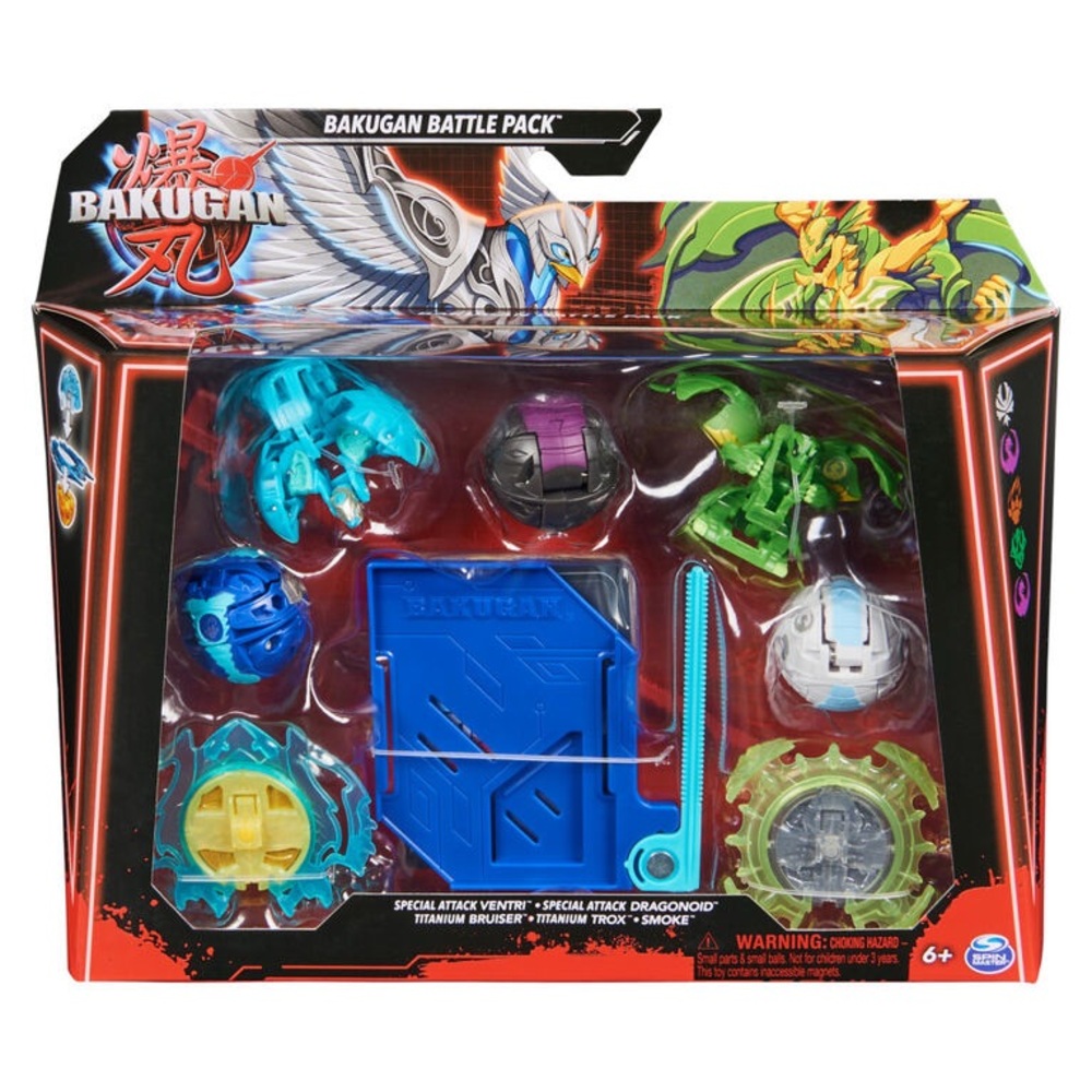 Bakugan Battle 5-Pack, Special Attack Ventri, Dragonoid, Bruiser, Trox, Smoke